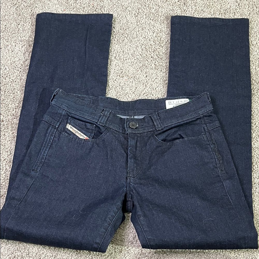 Diesel Soozy Jeans Deep Blue Straight Leg Women's Size 27 x 32 Made in Italy